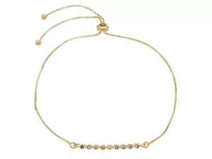 Pulseira Ajustável com Zircônias Coloridas