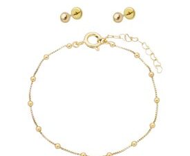 Conjunto Infantil de Bolinhas Douradas