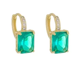 Brinco Argolinha Cravejada com Turmalina